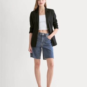 NWT Everlane OG Dad  High-Rise Denim Bermuda Shorts - Blue